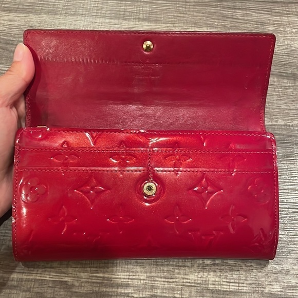 EUC LOUIS VUITTON RED VERINS SARAH  WALLET​​​​​​​ - Picture 4 of 14
